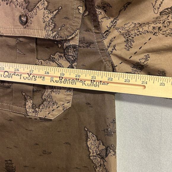 Banana Republic Graphic Shacket Shirt Treasure Map Maps Men’s Size Medium NWT - Picture 10 of 12